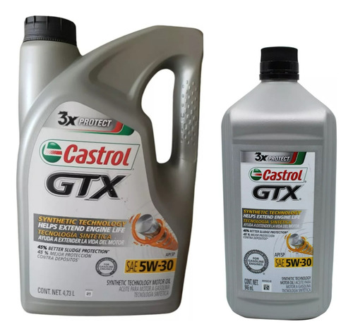 Aceite Multigrado Castrol 5w30 Ultraclean 6lts