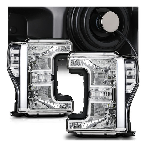 M-auto Conjunto Faro Delantero 4 Bombilla Led Premontada K 2