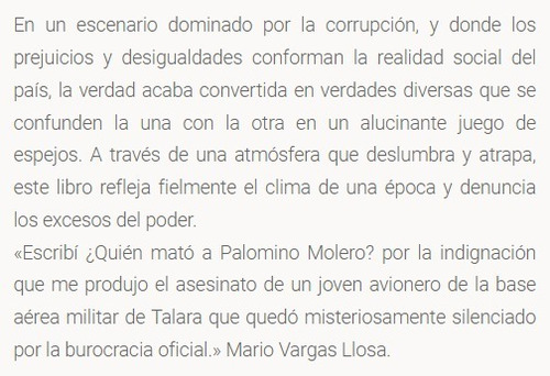 ¿quién Mató A Palomino Molero? - Mario Vargas Llosa / Rba +