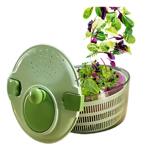 Escurridor Centrifugador Para Ensaladas Y Verduras Spinner Verde