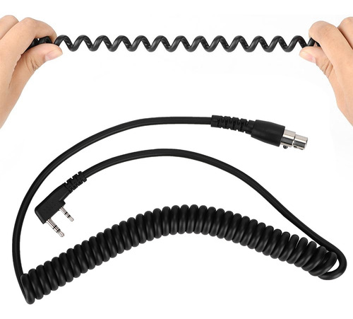 Cable Helicoidal De 2 A 5 Pines Para Kenwood/hyt/baofeng/rel