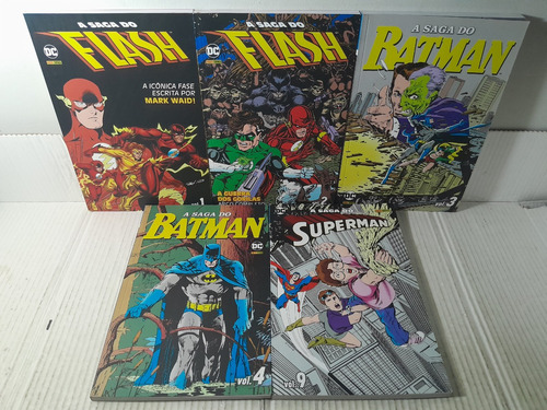 Lote 5 Hq Saga Do Batman Flash Panini + Brinde Superman Rjhm (Usado)