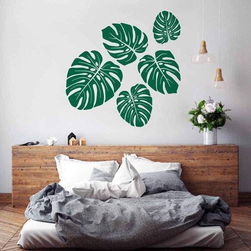 Vinilo Adhesivo Set Hojas Planta Monstera - S231