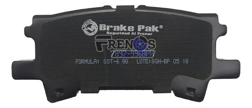 Pastilla Freno Tra Brake Pak Para Lexus Rx330