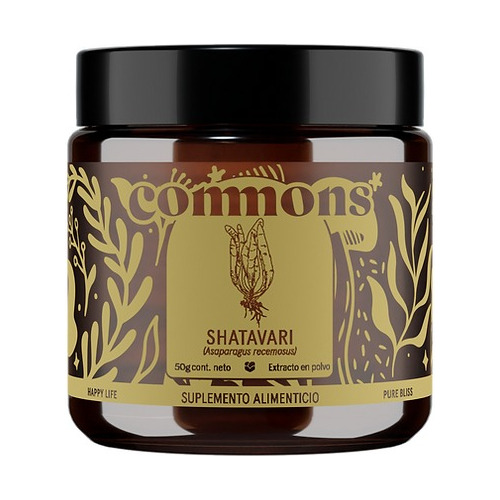 Shatavari Adaptógeno 50g Commons Polvo 100% Orgánico 