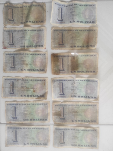 Billetes De 1 Bolivar Tinoquito Serie A Y B Año 1989 Lote 12