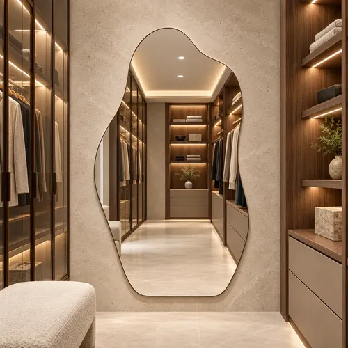 Espelho Organico Lopazzi 90 Cm Retro Quarto Closet Casa