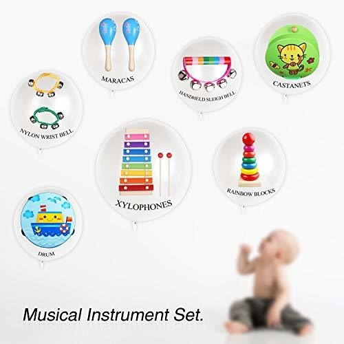 Xilafono Con Maracas Pandero De Madera Juego 11 Pz Para Niño