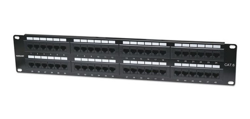 Panel Parcheo Intellinet Cat-6, 48 Ptos 2 Niv. Rack 560283