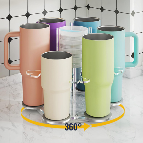 Organizador Giratorio De Botellas De Agua De Acrílico Transp