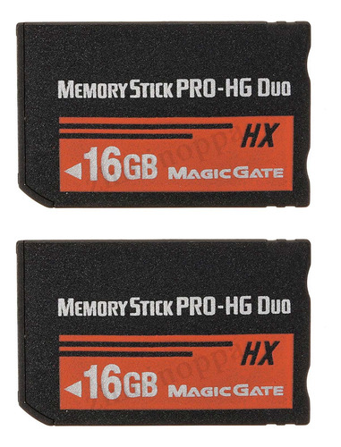 2 Tarjetas Memory Stick Ms Pro Duo Flash De 16 Gb Para C