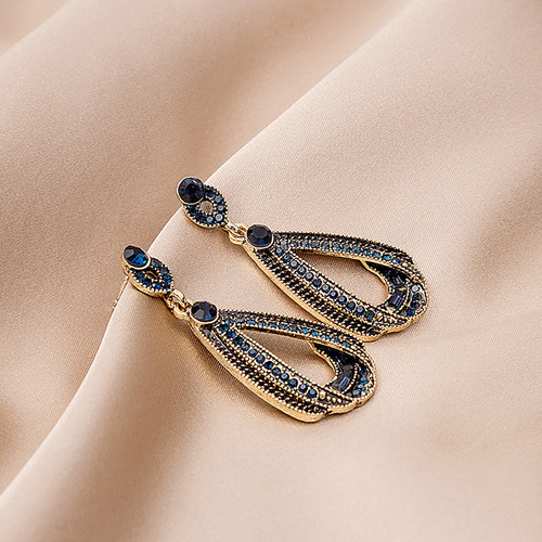 M Pendientes Colgantes Largos Con Forma Diamante Completo V