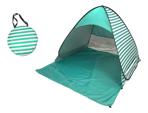 Carpa Plegable Portátil Con Protección Solar En La Playa Par