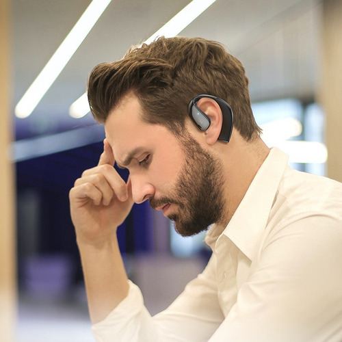 Fone De Ouvido Bluetooth Condução Óssea Com Clipe De Orelha
