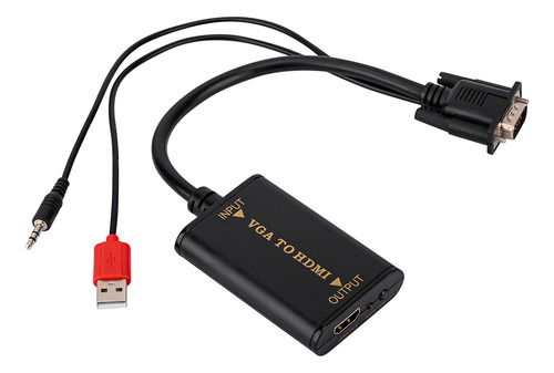 Convertidor VGA a HDMI Gadnic Cable Adaptador de Alta Calidad