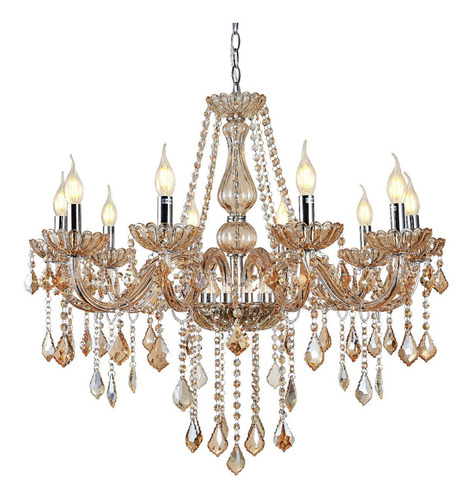 Lustre Candelabro Cristal Legitimo 10 Braços Inovartte Inl52 110 220