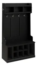 Comprar Perchero De Almacenamiento Bush Furniture, De Gamuza Negro