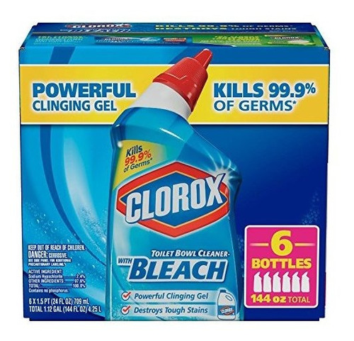 Clorox Higiénico Limpiador De Caja Con Lejía, 6 Conde.