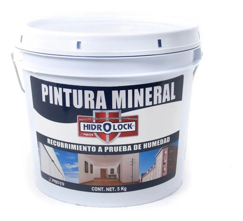 Presto 4 Pz Pintura Mineral Recubrimientoprueba Humedad 5kg