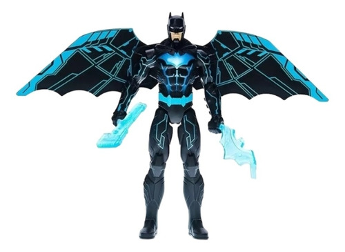  Muñeco De Batman Bat-tech 30cm C/luz Alas Azul 67809