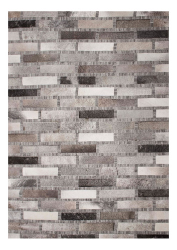 Tapete Decorativo Dib Piel Tivoli 190x290 Cm Ancho 190 Cm Color Gris Claro Diseño De La Tela Rectángulos Piel Vacuno Largo 290 Cm