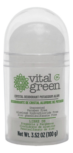 Vital Green Desodorante Cristal Alumbre 100gr (paq 1 Und)