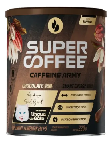 Suplemento Caffeine Army SuperCoffee Lingua de Gato 220ml