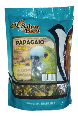 Ração Comida Para Papagaio Arara Maritaca Com Frutas 400g