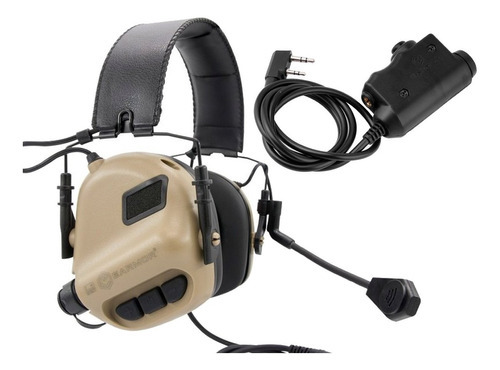 Auriculares difusores electrónicos con Ptt Earmor M32 Color Tan