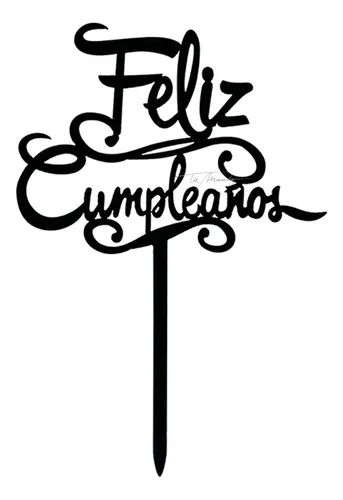comprar Topper Para Torta Feliz Cumpleaños - Decoración