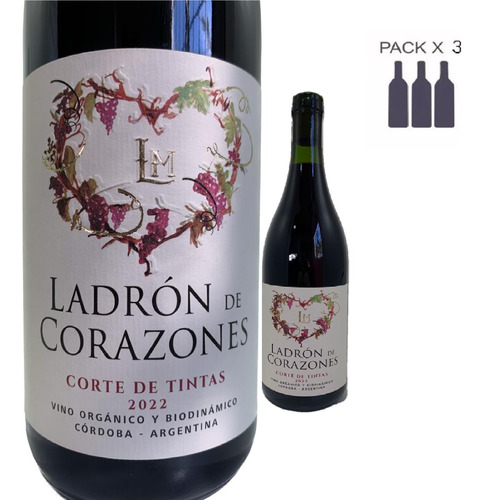 Vino Ladrón De Corazones Corte De Tintas La Matilde X3 Unid