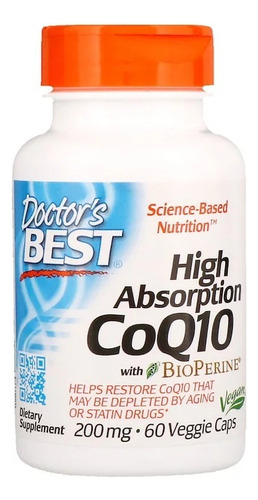 Coq10 Alta Absorção 200 Mg 60 Caps Doctors Best