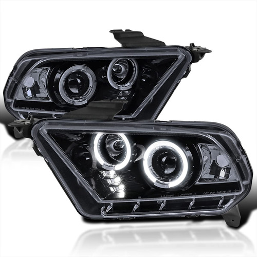 Faro Delantero Led Color Negro Brillante Carcasa Ahumada Par