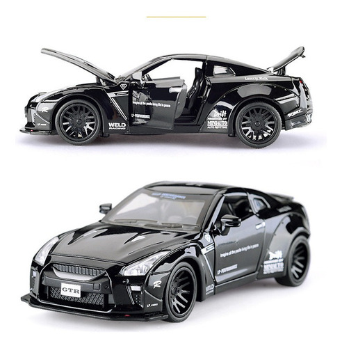 Miniatura Nissan Gtr Metal Escala 1:32 Luz Y Sonido R35