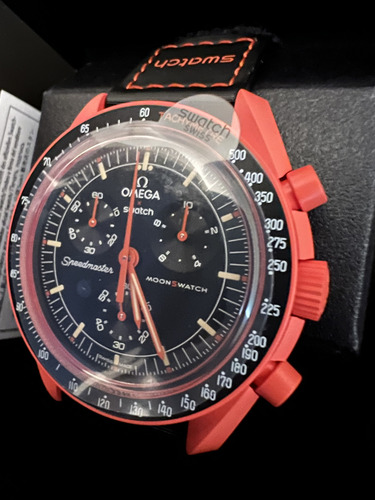 Reloj Pulsera Omega X Swatch Mission On Earth Lava Negro Negro Negro (Usado)