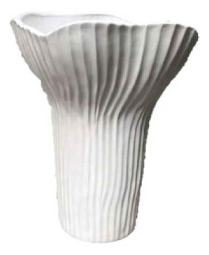 Vaso Cerâmica Mazzotti Orgânico Off White Fosco