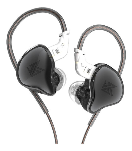 Auricular Kz Edc Con Microfono Color Negro Musicapilar