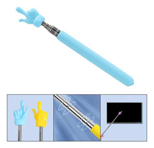 Puntero De Mano Puntero De Aula Decorativo Retráctil Azul
