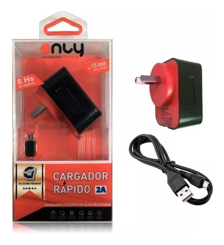 Cargador Rápido 2a Premium Ficha Micro Usb Samsung Motorola