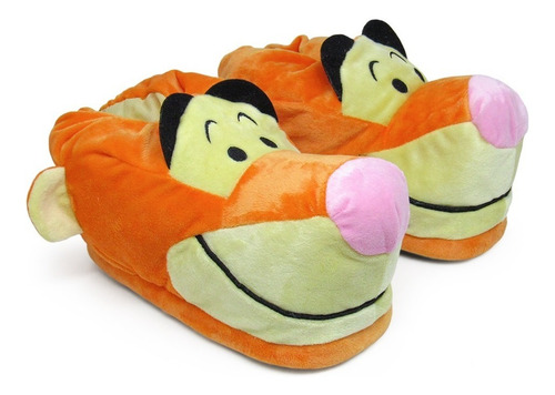 Imagem 7 de 7 de Pantufa 3d Pelúcia Ursinho Pooh Tigrão Sola Borracha Disney