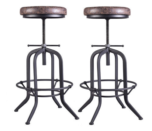 Juego De 2 Taburetes De Bar Industriales Taburete De Cocina