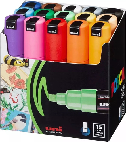 Rotuladores Posca Pc 8k Plumones, 15 Colores