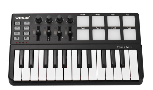 Teclado Controlador Midi De 25 Teclas Usb Drum Worlde And