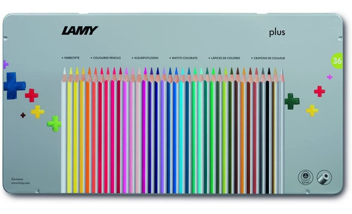 Lapices De Colores X36 Unidades Con Estuche De Lata