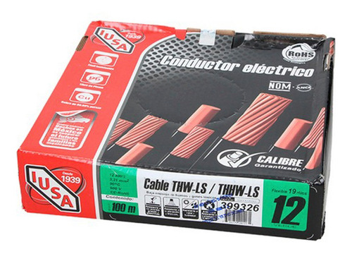 Cable Electrico Cal. 12 Color Verde Tipo Thw (1 Iusa 399326
