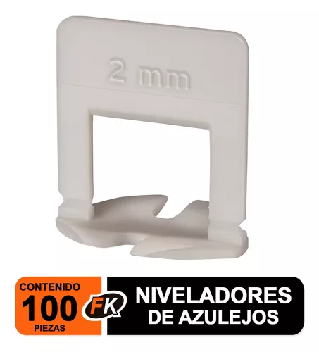 Bolsa con 100 clips curvos niveladores de azulejos, Truper