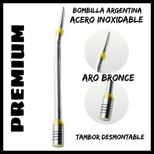 Linea Premium!bombilla Mate Acero Inoxidable C\tambor Desmon