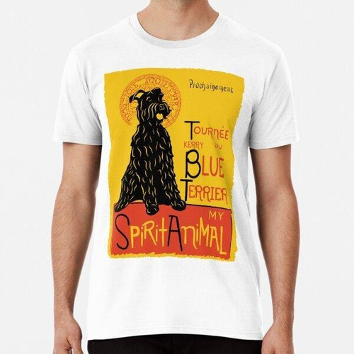 Remera Funny Kerry Blue Terrier Cute Dog Chat Noir Mashup Ar