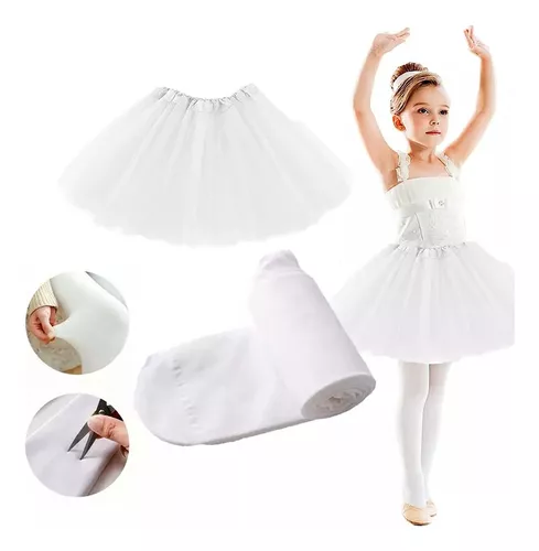 Tutú para Ballet y Danza - Falda de Tul para Niña y Mujer Color Blanco I