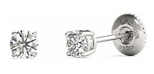 Diamond Studs Forever Platinum Solitario Diamante Stud